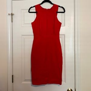 J. Crew Midi Red Sleeveless Dress